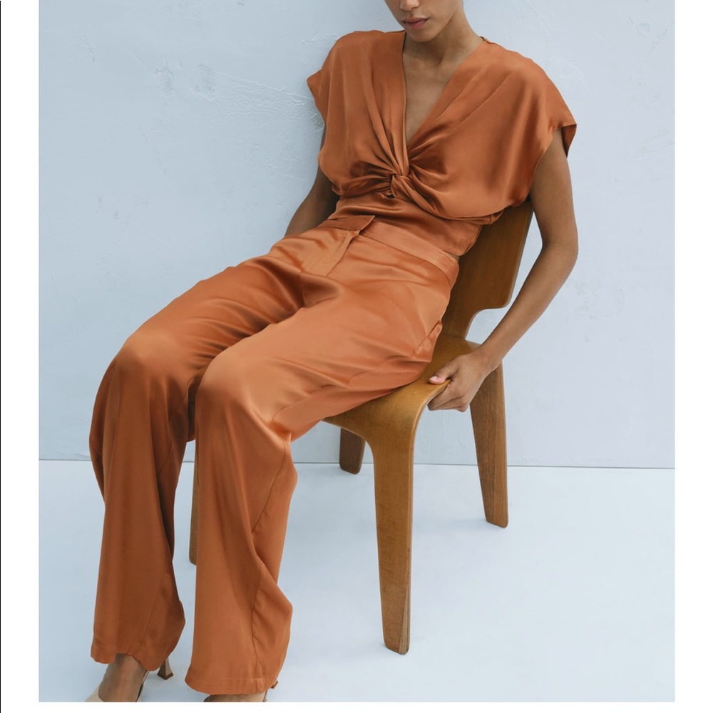Flowy satin pants